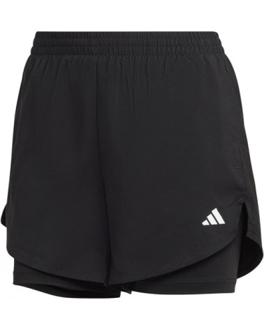 Pantalón Adidas Corto W 2 in 1 con Malla Interior Negro